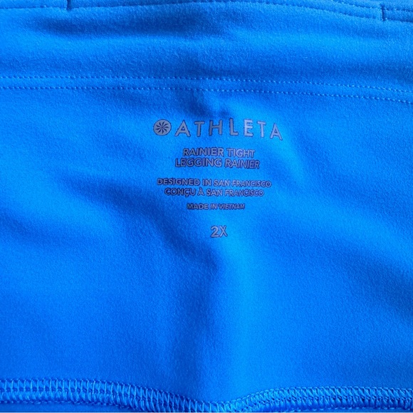 Athleta Rainer Tight Leggings Size 2X Blue Reflective Pants NWT! - Picture 9 of 16